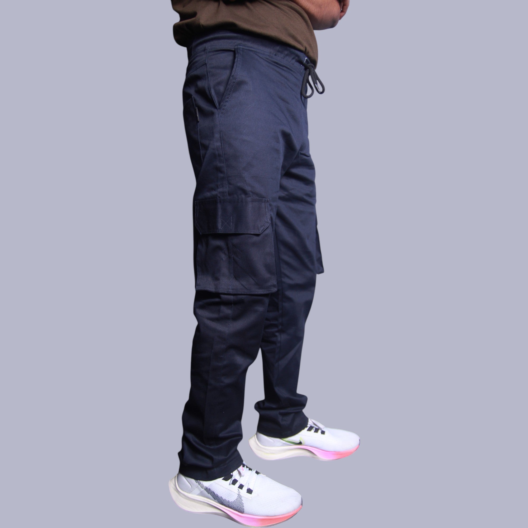 Six Pockets Straight Cargo Trousers