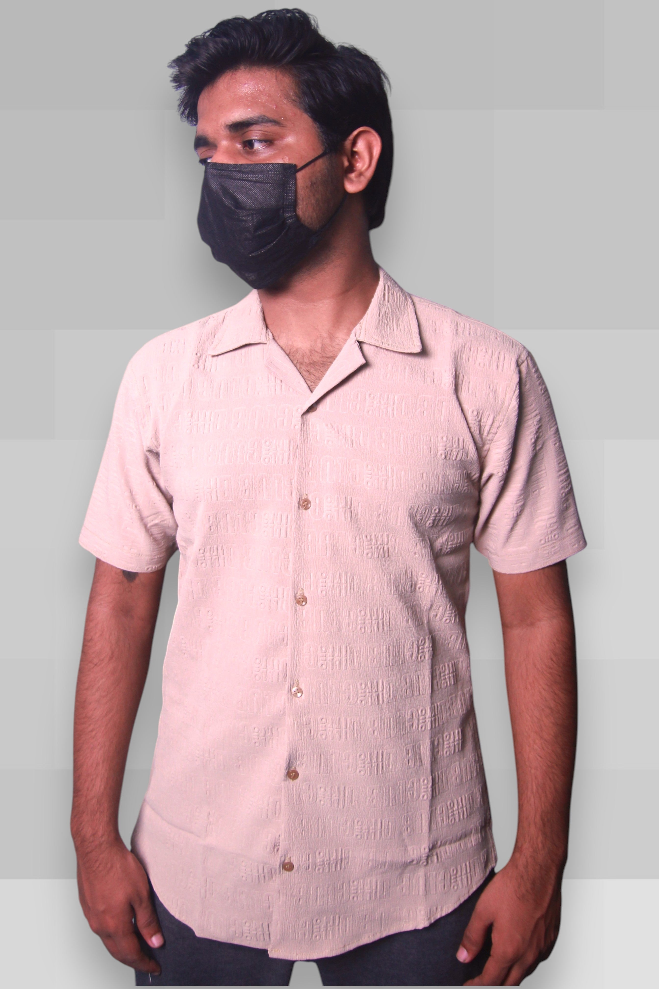 Textured Half Sleeve Shirt