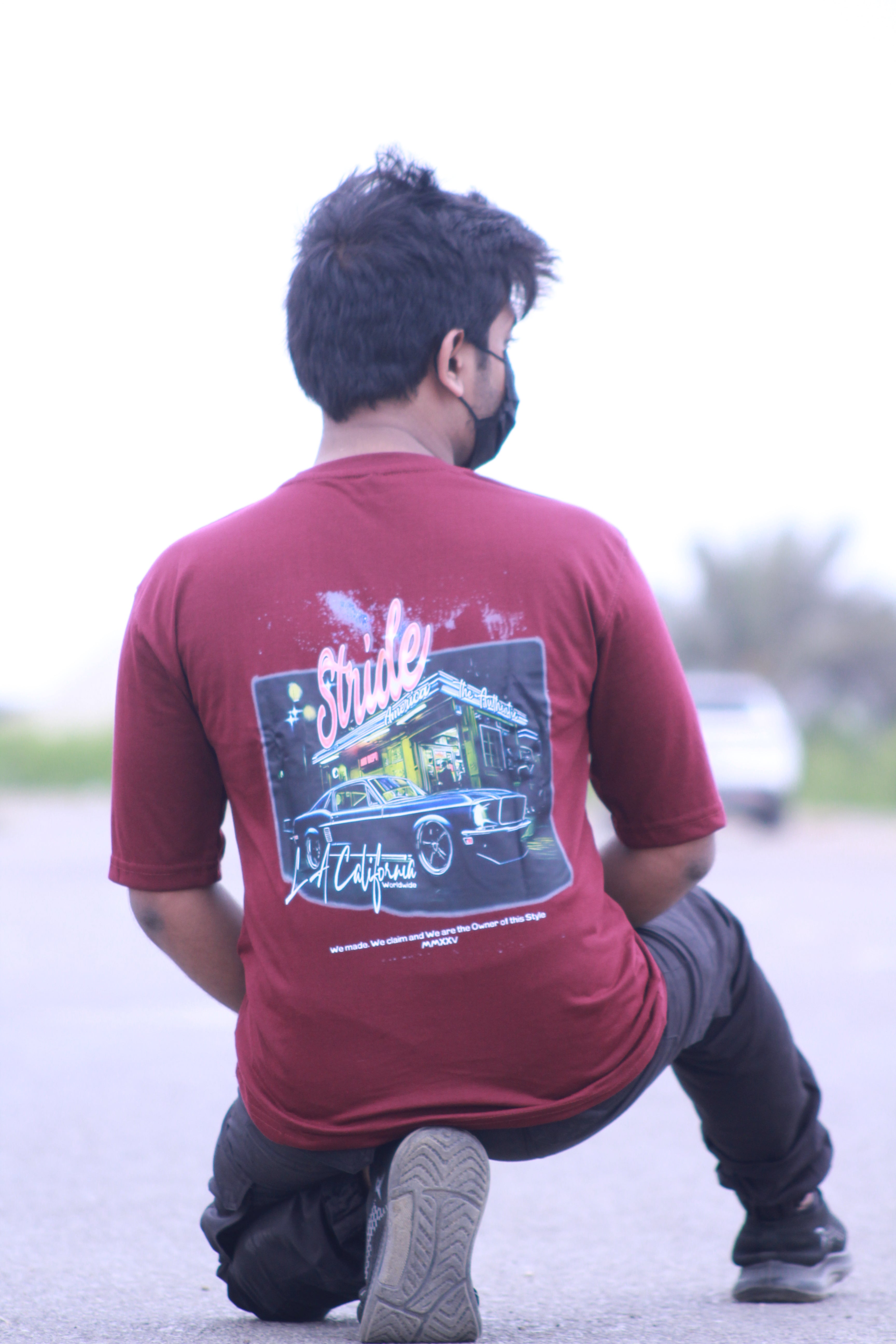 Down Shoulder T-Shirt